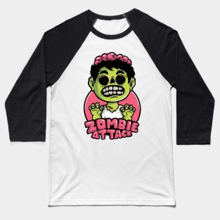 Zombie Attack Baseball T-Shirt